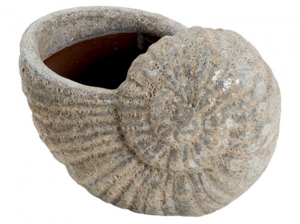 Keramik Muschelvase - Steinzeug Sandweiss