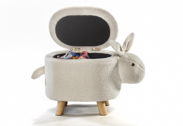 White Bunny Sitzhocker mit Staufach