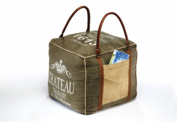 Chateau Canvas Sitzpouf eckig