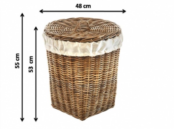 Wäschebehälter aus Kubo Rattan 53 cm