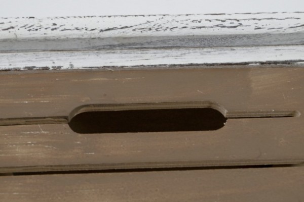 Garderobenregal weiß aus Holz mit 3 Schubfächer