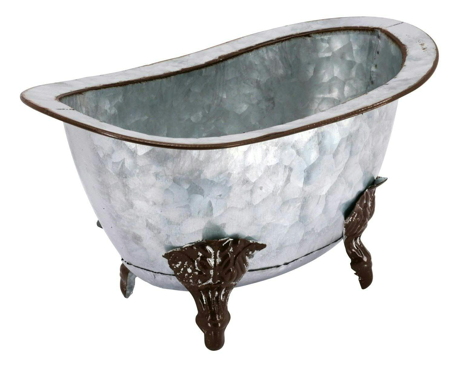 Deko Badewanne aus Metall 34 cm