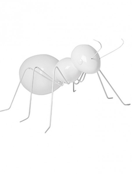 Ameise Andy weiss | Ant ein Kunstobjekt aus Fiberglas und Steinpulver