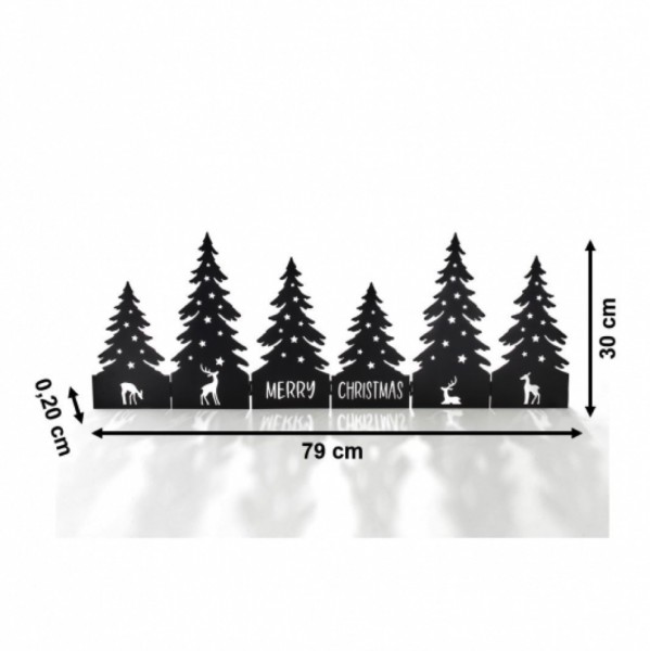 Gartenstecker Merry Christmas Forest 79 cm