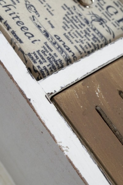 Garderobenregal weiß aus Holz mit 3 Schubfächer