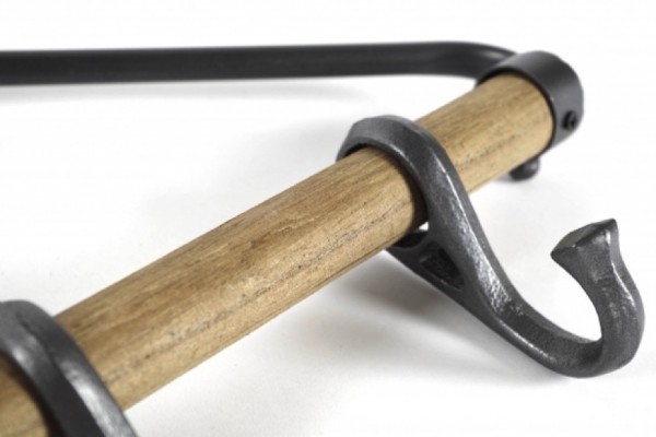 Wandgarderobe Bügelhänger aus Holz und Metall