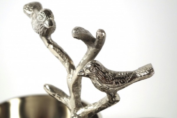 Zweig Dekoschale silber 27 cm