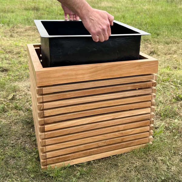 Modulo Plantagen - Teakholz Pflanzkübel