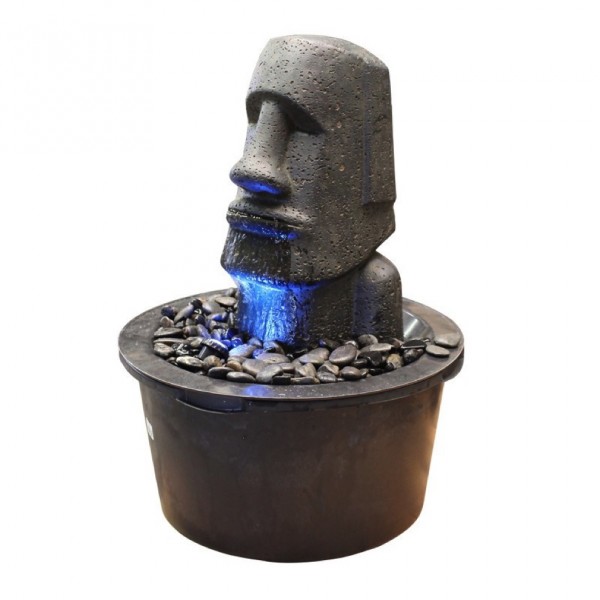 Außenbrunnen Moai 80 cm - Terrassenbrunnen