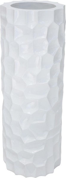 Mosaic Column weiß | Kunstharz Pflanzsäule