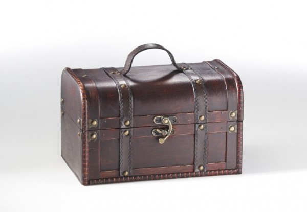 San Pedro Holztruhe dunkelbraun