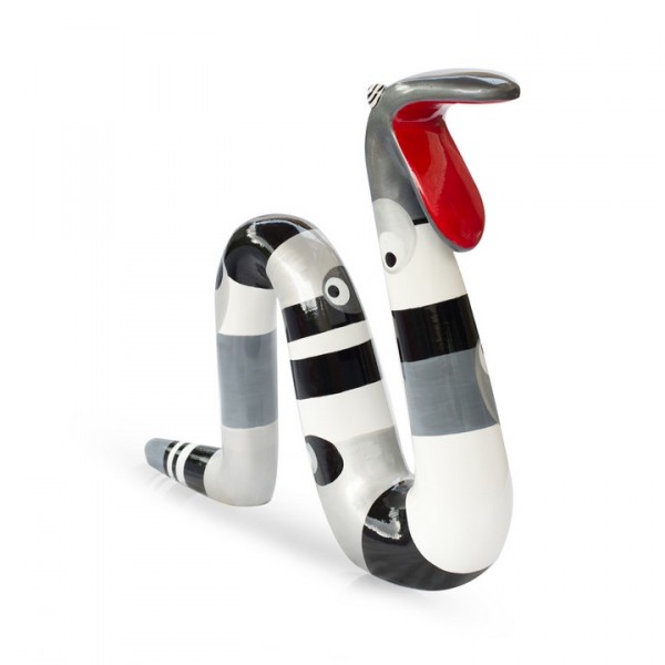 Schlange aus Fiberglas - Moving Snake Silverline