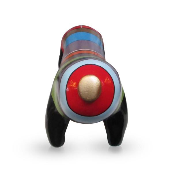 Hund aus Fiberglas - Hot Dog Rainbow Gold