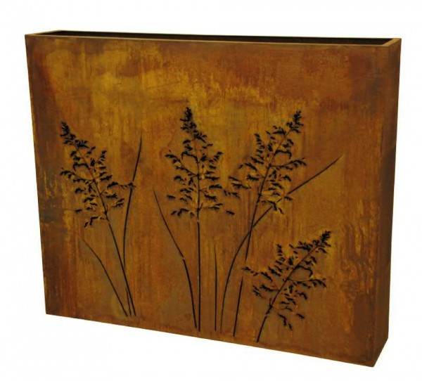 Rostmetall Pflanzkasten Raumteiler 120x22x100cm