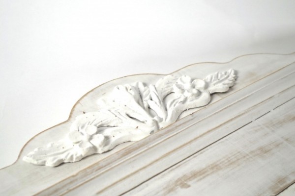 White vintage Dekofenster mit Spiegel 95 cm