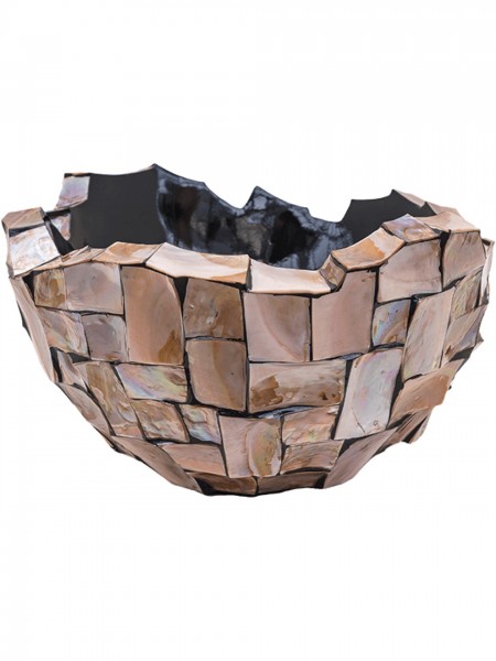 Oceana Pearl Bowl brown - Austernmuschel Pflanzschale