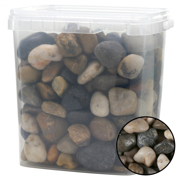 Flußkiesel mix 20-40mm - Dekosteine Eimer 5 Liter