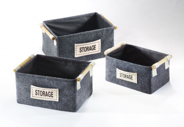 Filz Regalboxen Storage - 3 er Set
