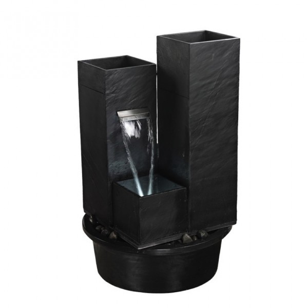 Schieferstein Gartenbrunnen Miyako Noir