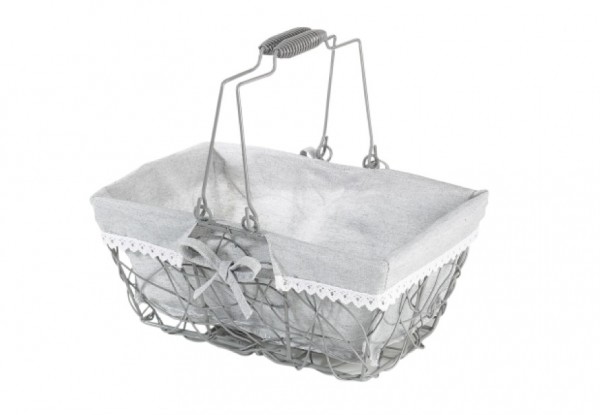 Drahtkorb Emma eckig mit Klappbügel