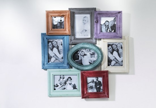 Bilderrahmen-Collage-Holz-bunt