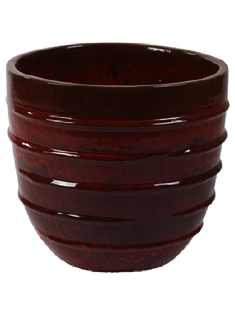 K&K Pflanzkübel Venus II Mit Henkel – 22x18 Cm, Braun-glänzend, Frostbeständig Aus Steinzeug-Keramik