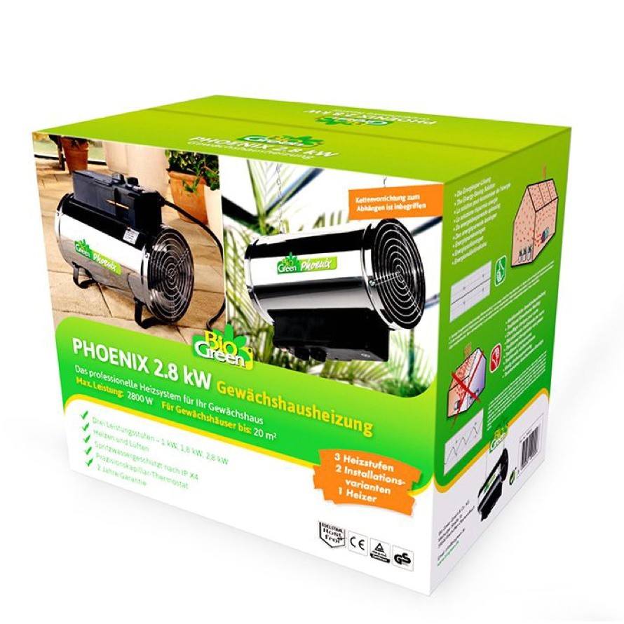 Phoenix Elektrogebläseheizung - Gewächshaus Frostschutz | Terrapalme