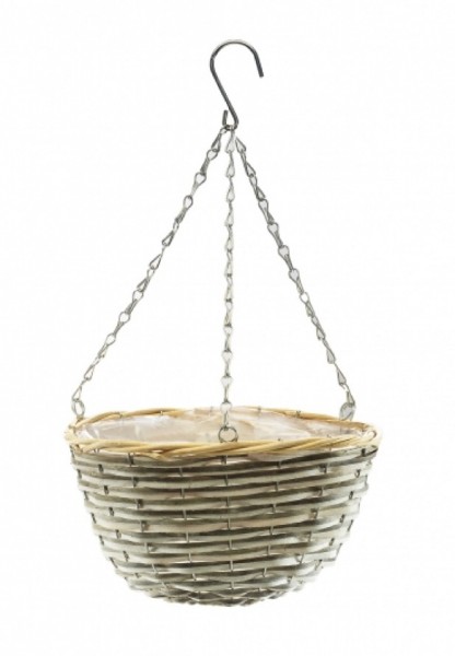 Blumenampel Weide Chipwood 30cm m. Folie