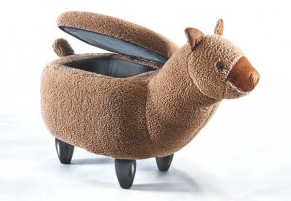 Kinderhocker Alpaka mit Staufach