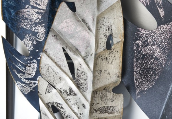 Leafs Metall Wandbild 89 cm