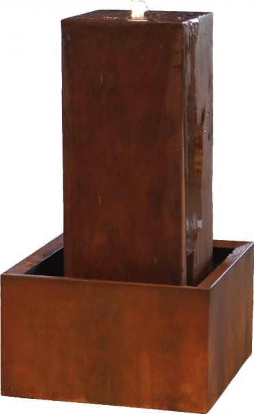 Roststahl Brunnen Säule 87cm