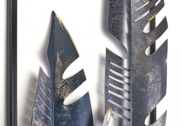 Leafs Metall Wandbild 89 cm