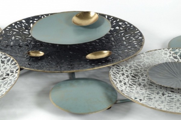 Wandbild Retro aus Metall 135 cm