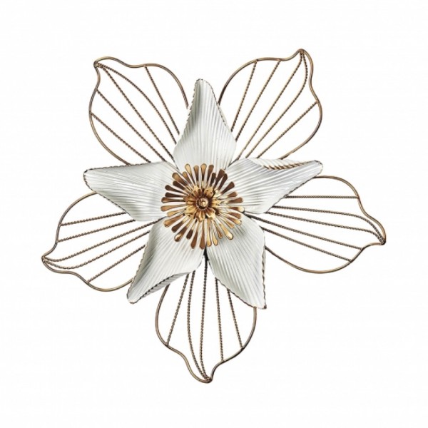 Evodia Blumen Metall Wandbild 40 cm