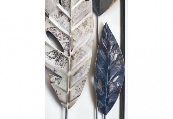 Leafs Metall Wandbild 89 cm