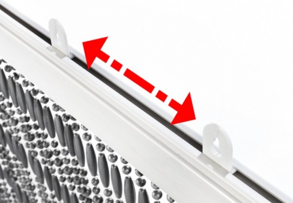 Kunststoff Türvorhang Pearl grau 200 cm