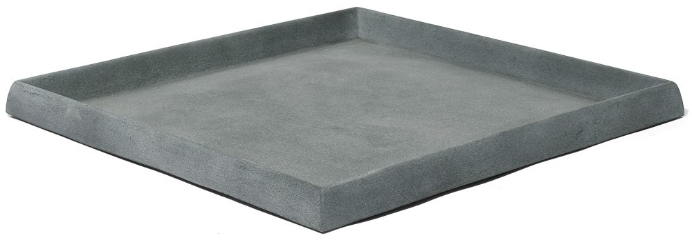 Untersetzer quadratisch für Pflanzkübel | Artline Graphit | Terrapalme