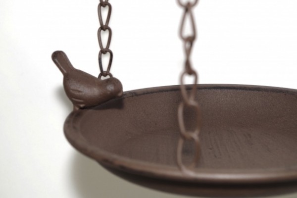 Vogeltränke hängend Rostbraun aus Metall