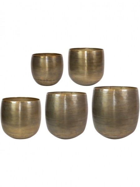 Rowen Pot Tall Gold - Aluminium Pflanzkübel 5er Set