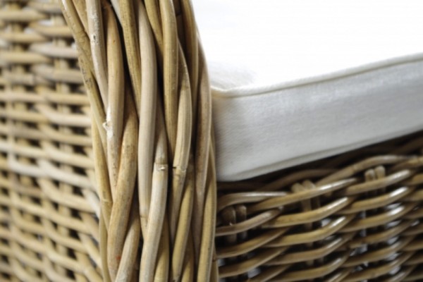 Sessel Bristol mit Kissen - Rattan kubu grey