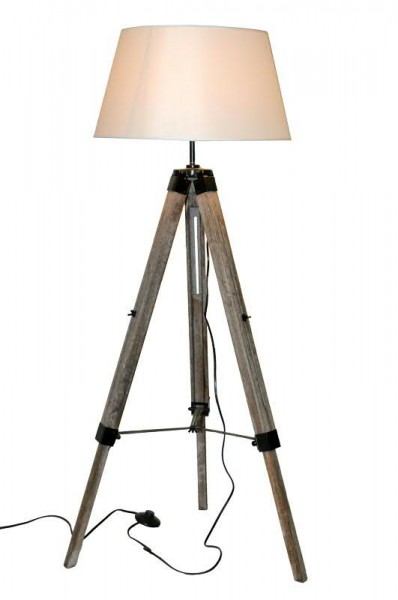 Stativlampe höhenverstellbar aus Holz