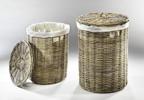 Wäschekorb Alag aus Rattan 2er Set