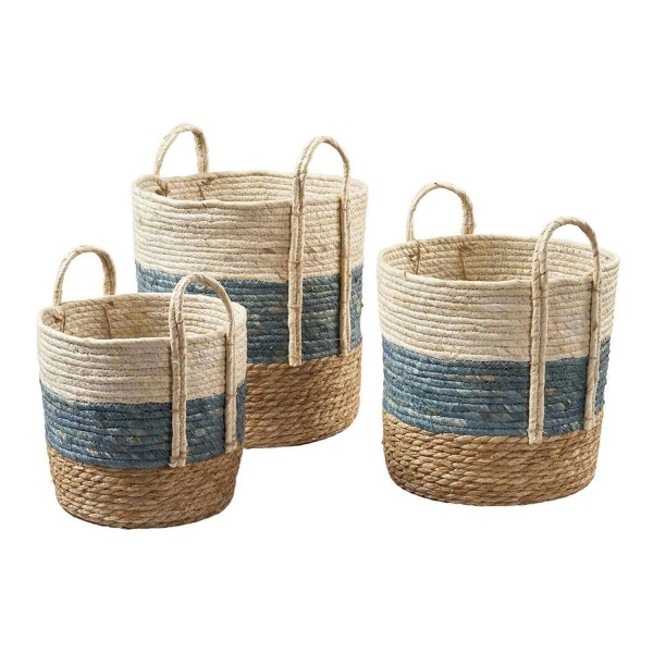 Seegraskorb mit Henkel 3er Set - Amalfi Summer