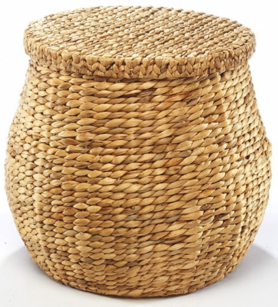 Wäschekorb aus Wasserhyazinthe 46 cm