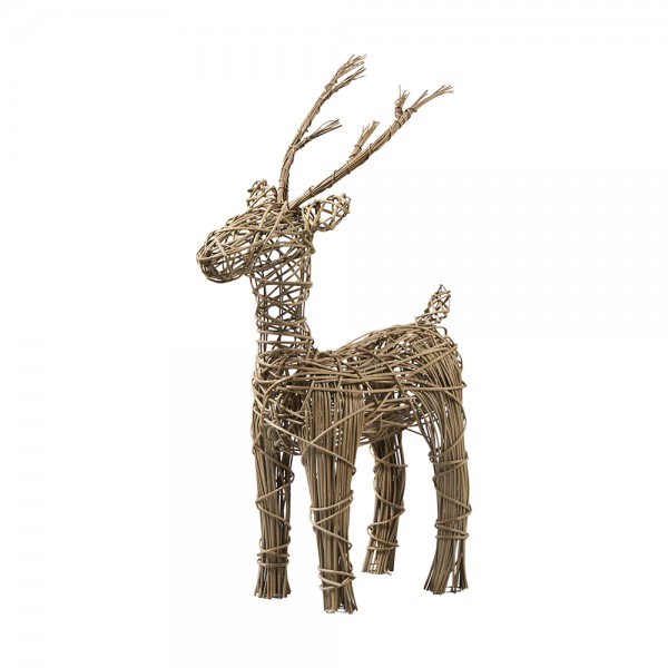 Rattan natur Hirsch Rudi stehend 60 cm
