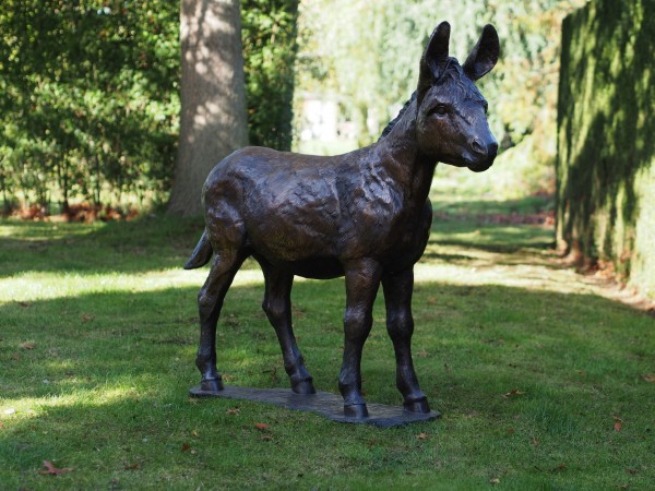Esel Balu - Bronzefigur 135 x 40 x 120 cm