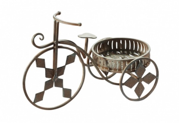 Metall Dreirad für Pflanzkübel