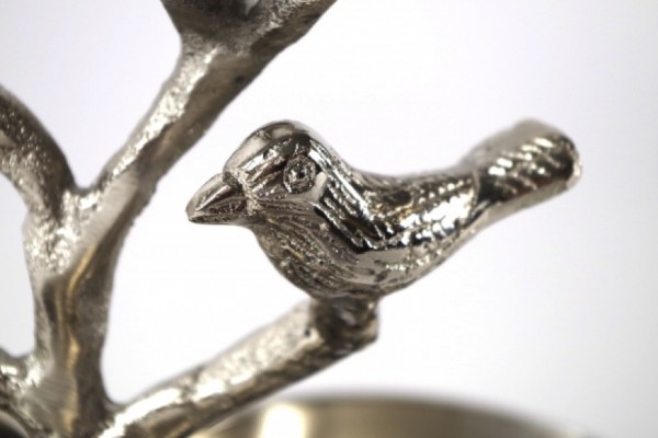 Zweig Dekoschale silber 27 cm