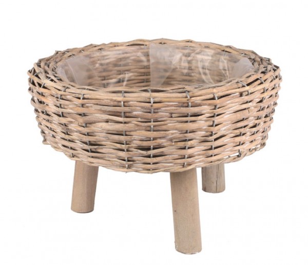 Weide Pflanzhocker grey-wash