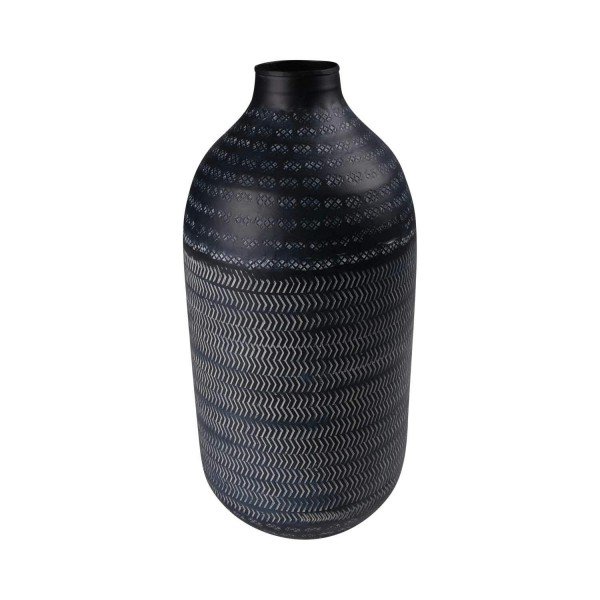 Metallvase schwarzmuster 33 cm